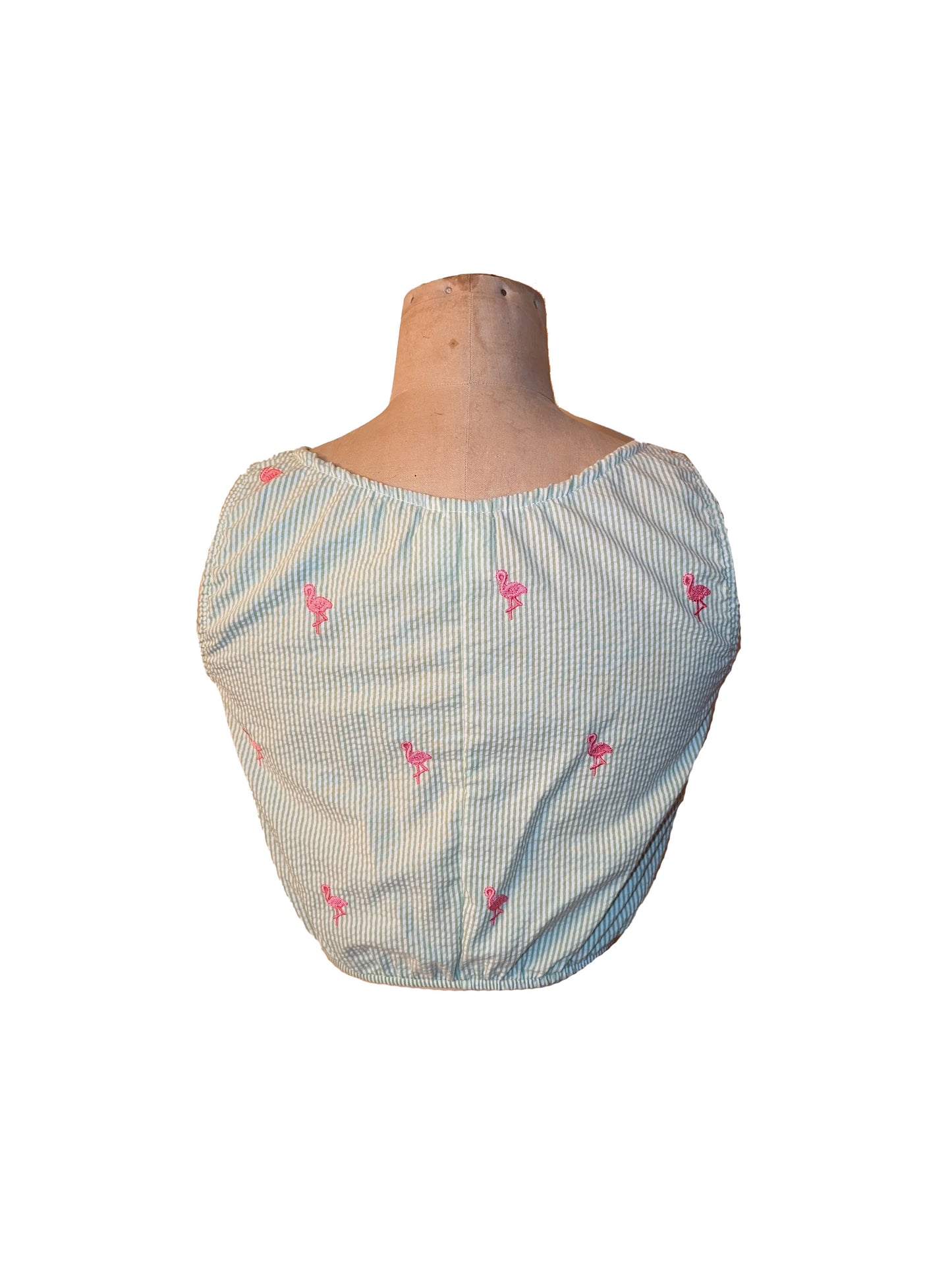 Judy Crop Top - Seersucker Green