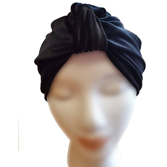 Velvet Turban - Black - Retro Peaches Vintage Dresses