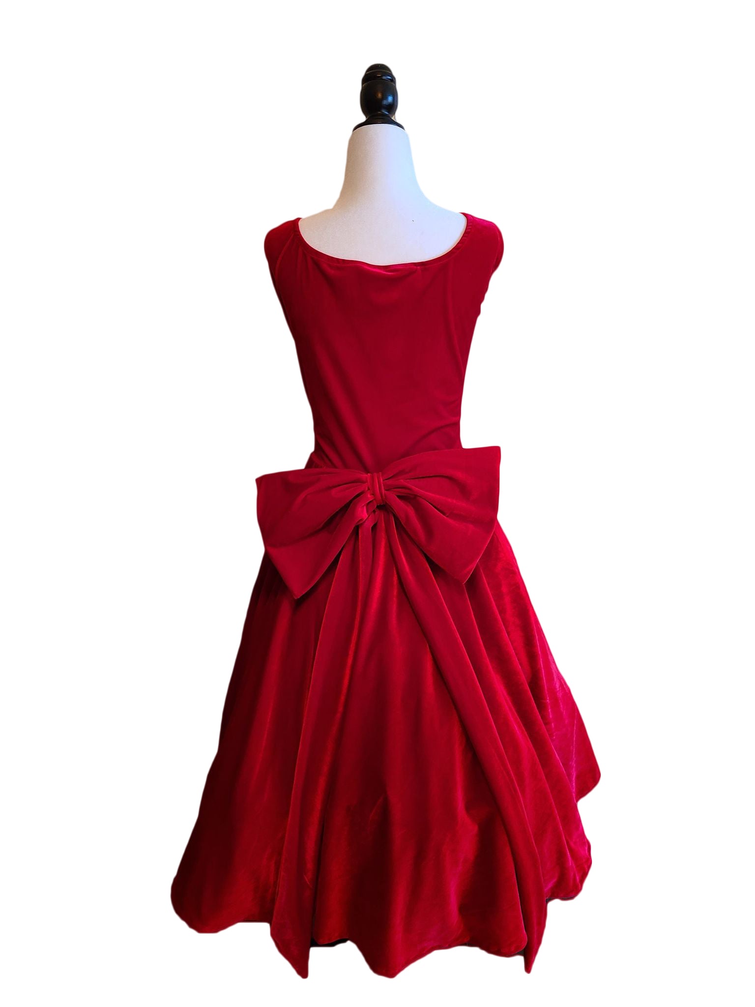 Evelyn Swing Dress - Red Velvet - Retro Peaches