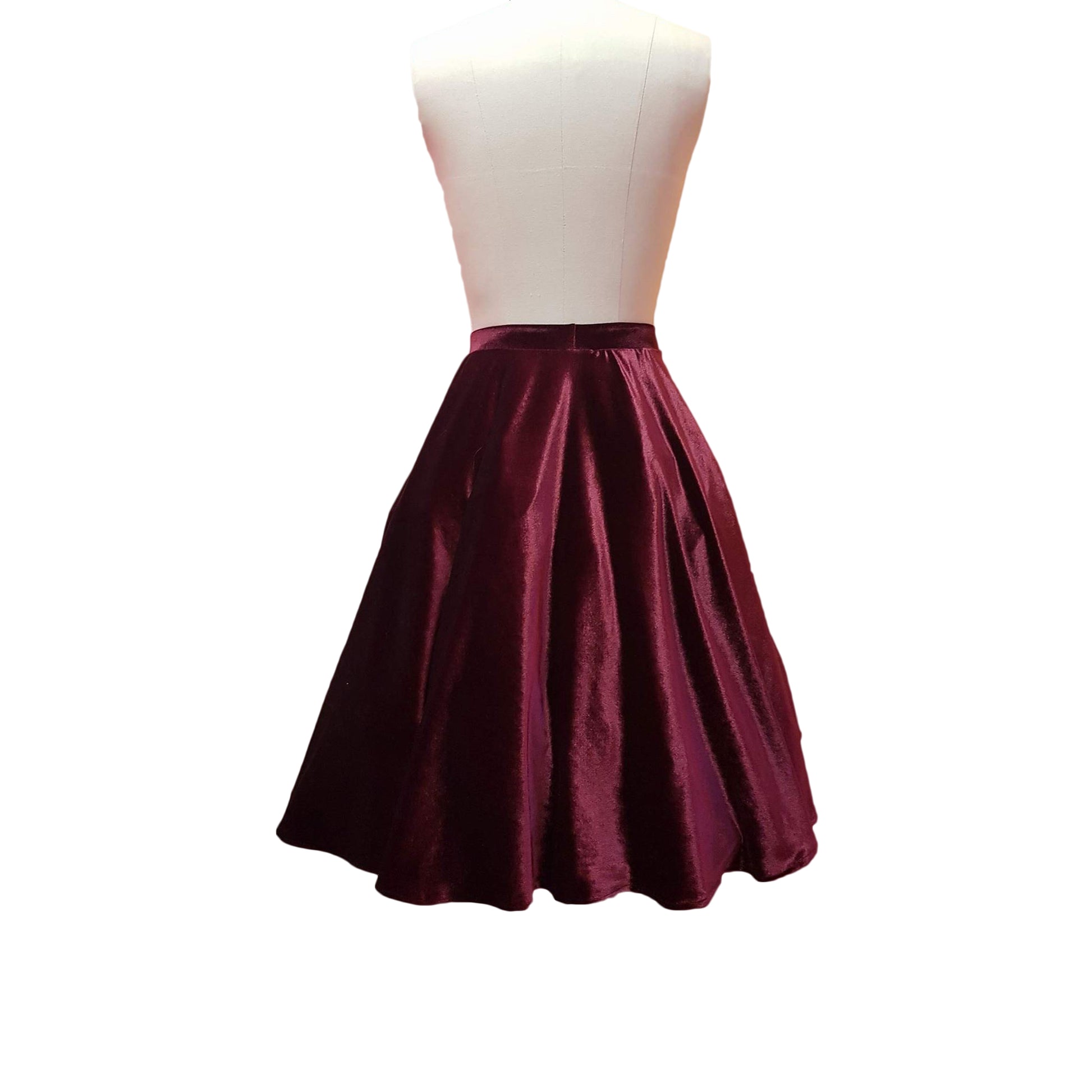 Ethel Skirt - Burgundy - Retro Peaches