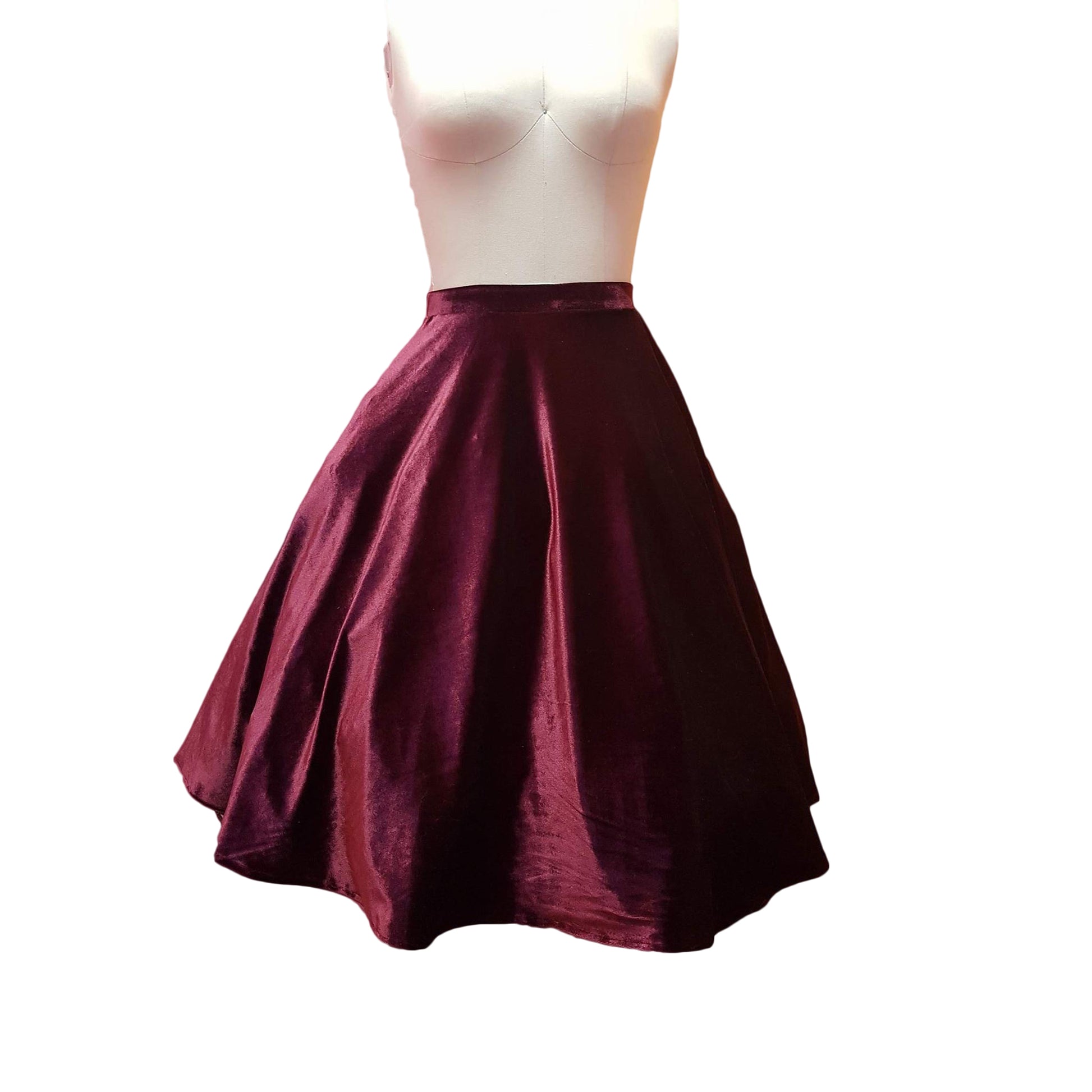 Ethel Skirt - Burgundy - Retro Peaches